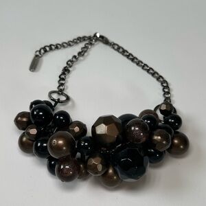 MaxMara Necklace – Mix of Black and Brown Beads